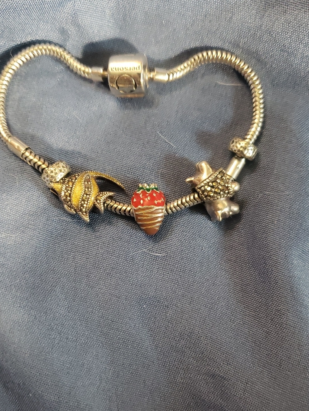 Persona 925 Silver Cham Braclet And Charms